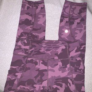 Lululemon leggings pink camo